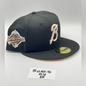 Hat Club Exclusive New Era 59Fifty Atlanta Braves Patch Fitted Hat Size 7 3/4